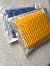 Eyelash-Brushes Extension-Accessories Removing-Lash Cotton-Swab Disposable Micro 100pcs/Bag