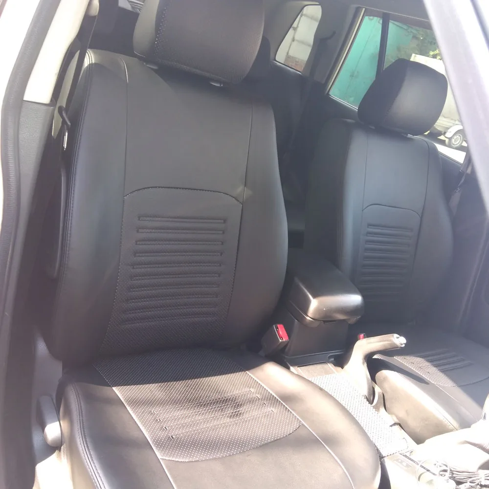 Для Suzuki Grand Vitara(JT)(Гранд Витара) 2005- Комплект модельных чехлов на сиденья из экокожи-модель турин экокожа