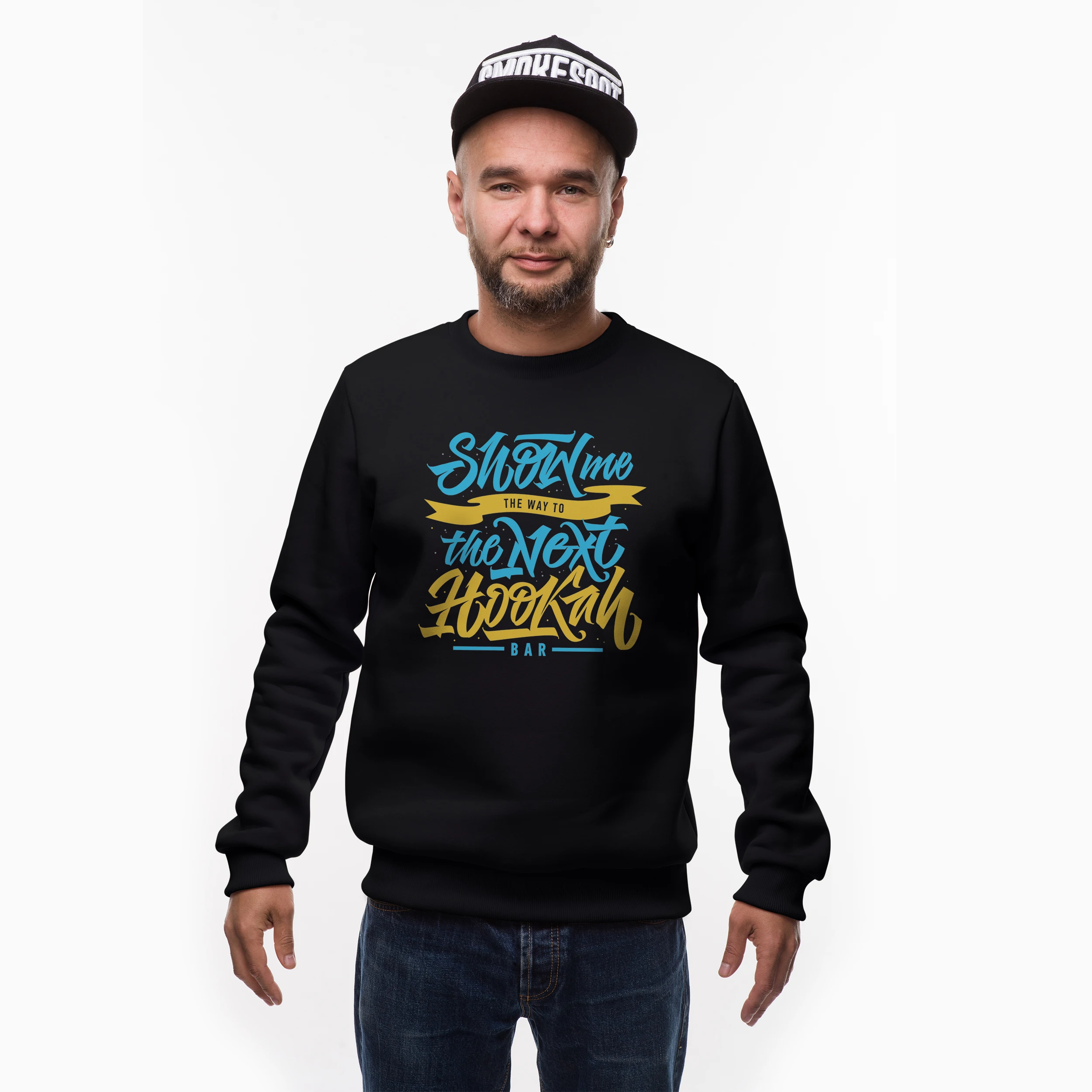Свитшот толстовка повседневная уличная одежда с длинным рукавом UpInSmoke Show me the way to