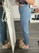 Aonibeier-pantalones de cintura alta para mujer, trajes femeninos de cintura alta, a la moda, para oficina, color Beige, elegantes e informales, para primavera, 2021