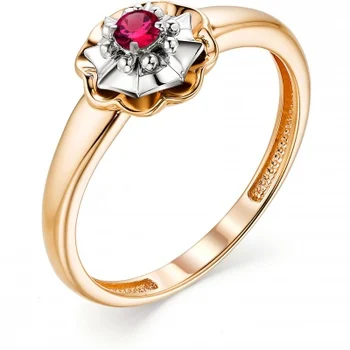 

Alcor ring with 1 ruby in red gold
