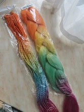 Crochet trenzas de cabello sintético del pelo 2/3 colores Ombre senegalés giro Crochet extensión de trenza de cabello de 24 pulgadas de alta temperatura de fibra