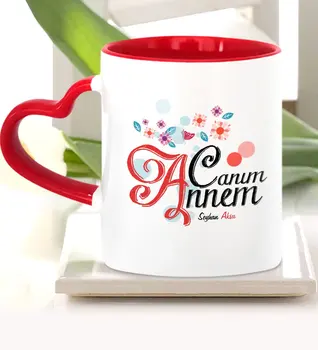 

Personalized Dear Mom Red Heart Mug Cup-18