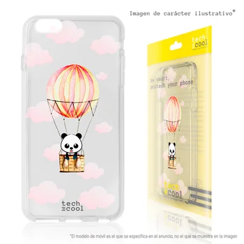 

FunnyTech®Silicone Case for Huawei P9 Lite l Panda balloon clouds