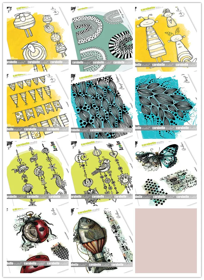 CLEAR STAMP clear stamps background cartoon DIY Scrapbook Card album paper craft silicon rubber roller transparent 054