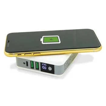 

Wireless Power Bank KSIX Travelling Charging 4in1 6700 mAh White