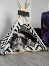 Tienda de campaña portátil para mascotas, casa para animales domésticos con cojín grueso, disponible en 6 colores, para cachorros, perros, gatos, de interior y exterior, ideal para ir de excursión