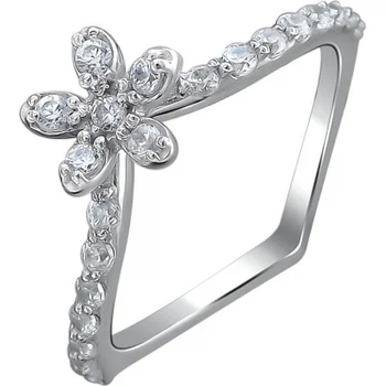 

Esthete ring flower with 22 cubic zirconia Silver