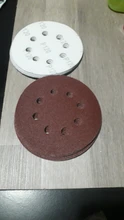 Discos de lijado de forma redonda, hoja de lija, papel de lija, 8 agujeros, 60-125, 5 pulgadas, 1200mm, 10 Uds.