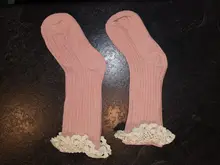 Envío gratis niños hasta la rodilla calcetines de encaje con material barato calcetines chico princesa niñas calentadores de la pierna del bebé de algodón