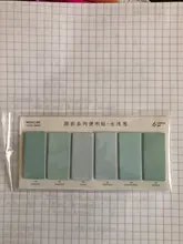 Juego de 6 colores bonitos, novedad, notas recordatorias adhesivas, pegatinas de índice, marcador de página, pegatina de bandera, suministros de papelería de oficina escolar