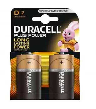 

Duracell batteries original battery Alkaline Type D LR20 PLUS POWER blister 2X PCs