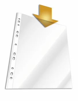 

Pocket with perforation A4, glossy, polypropylene transparent