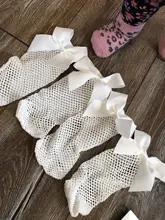 Mesh Socks Short Bow-Fishnet Baby-Girls Vintage Kids Summer Fashion Women 2pair One-Size