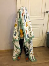 Manta de muselina de cuatro capas para bebé, 70% bambú, 30% algodón, Toalla de baño para niño, ropa de cama infantil para recién nacido, manta para bebé, envoltura infantil de 120x120cm