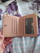 Cartera pequeña para mujer, monedero pequeño, billetera pequeña con broche para tarjeta de mujer