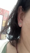 La Monada-pendientes tipo botón de plata fina para mujer, dos bolas, joyería fina de plata 925, pendientes de plata 925 para mantener el Piercing