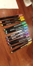12 unids/set juego de bolígrafos de Gel de brillo bolígrafos para la escuela Oficina libro para colorear para adultos revistas dibujo garabatos arte marcadores de pluma de promoción
