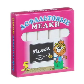 

A set of White crayons for drawing on asphalt art p78019