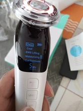 Masajeador Facial EMS con luz LED, terapia de vibración Sónica, eliminación de arrugas, estiramiento de la piel, tratamiento frío caliente, dispositivo de belleza para el cuidado de la piel