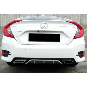 

Honda Civic Fc5 2016 2017 2018 2019 2020 Diffuser Silver Rear bumper attachment Fast shipping