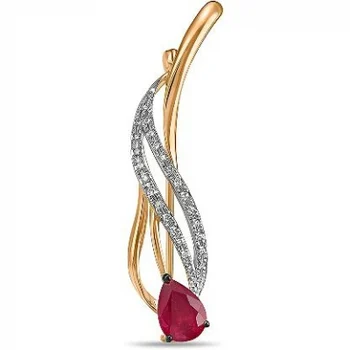 

Lucas gold brooch with Ruby and diamonds in red gold
