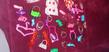 42 Item/Set Doll Accessories = 10Pcs Shoes + 8 Necklace 4 Glasses 2 Crowns 2 Handbags