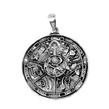 

Pendant 925 Sterling silver m symbols esoteric 25mm. Smooth [AB9837]