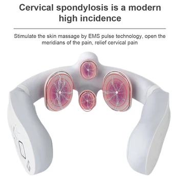 

Smart Electric Neck Massager & Pulse Back 3 Modes Power Control Heating Pain Relief Tool Health Care Relaxation Machine