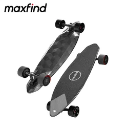 Electric Longboard Skateboard Dual Motor Drive With Remote Control Built-in Lithium Battery Maxfind Max2 Pro  Small Fish Plate