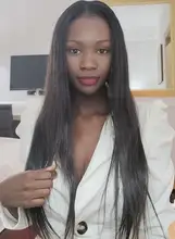 Extensiones de cabello humano peruano con cierre de encaje, mechones rectos de 30 pulgadas, 4x4, cierre HD 5x5, 3/4 mechones