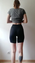 Pantalones cortos finos de fitness para mujer, pantalones casuales ajustados para mujer, pantalones cortos negros hasta la rodilla de cintura alta de verano, ropa de calle ajustada
