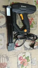 DEKO DKET02 Grapadora Eléctrica Engrapadora Marco con clavos y herramientas de carpintería Grapadora Tapiceria