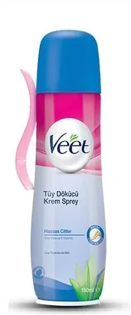Veet Депиляционный Крем-спрей для чувствительной кожи 150 мл (синий) женщин | Красота