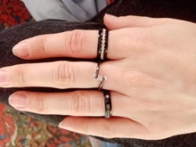 SHOUMAN-Anillos de Compromiso de acero inoxidable para parejas, joyería elegante de alta calidad, cristal brillante