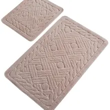 Коврики для ванной нескользящие Противоскользящие коврики противоскользящие хлопковые порошки danel 2'Li набор 60X100 см-50X60 см