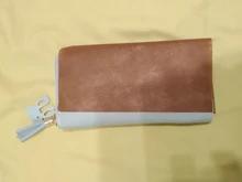 Carteras geométricas de lujo para mujer, monederos de cuero con cremallera, diseño de borla, billetera larga, monedero, tarjetero