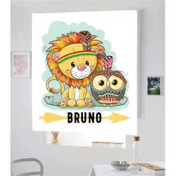 

Blind Iroa customizable Digital Leon 001 ROLLER BLINDS TRANSLUCENT PERSONALIZED WITH NAME! (100X170)