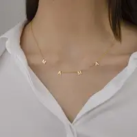 Elegant Mother's Day Mama Letter Pendant Necklaces Charms For Women Mom Baby Nameplate Clavicle Chain Choker Jewelry Best Gifts