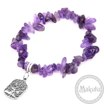 

Bracelet from the Pebble amethyst with a pendant "Tree of Life"
