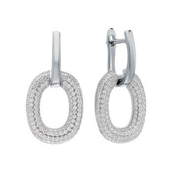 

Silver earrings with cubic zirconium sunlight sample 925