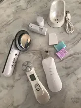 Luz LED masaje Facial limpieza Facial exfoliante limpiador de poros depurador de la piel EMS ultrasónico de infrarrojos piel de la cara de adelgazamiento de cuerpo