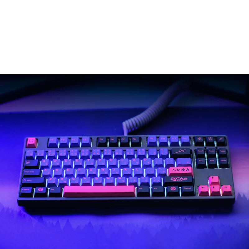 Chaves Ninja Keycaps Cereja Perfil Pbt 5-sided Tintura Sublimação Teclado Mecânico Keycap para mx Switch 61 64 68 87 980104 129 - Imagem 4
