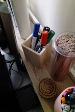 Organizador multifuncional de madera para oficina, portalápices de diseño sencillo y encantador a la moda, accesorios para escritorio y oficina