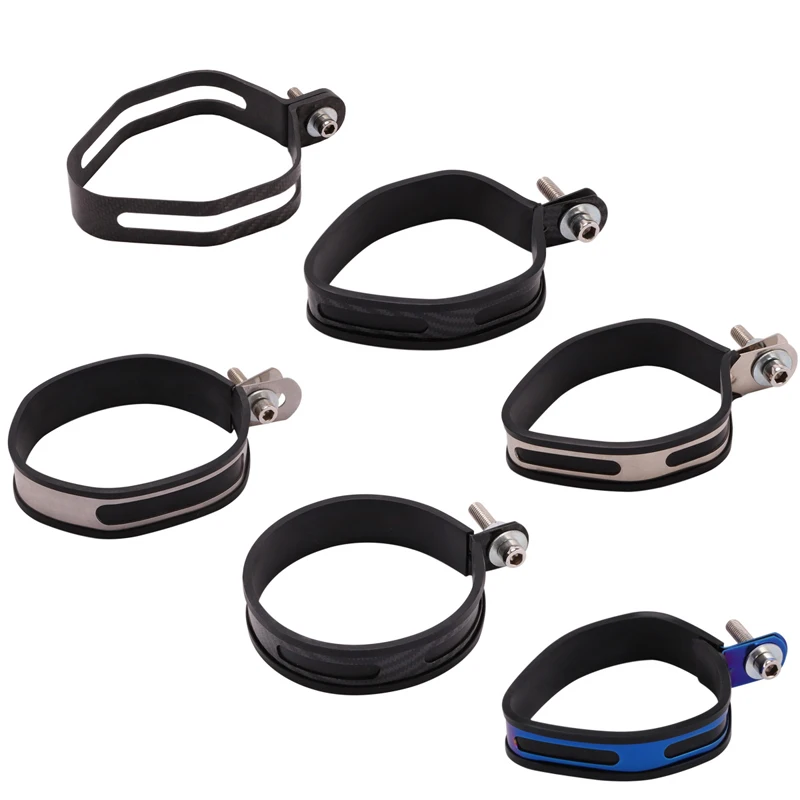 

Motorcycle Carbon Fiber Exhaust Hanger Clamps Strap Mount Bracket Exhaust Pipe Hanger Hanging Clamp Bracket