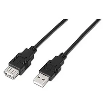 

Extension Lead NANOCABLE 10.01.0203-BK 1,8 m USB Male Plug Socket Black