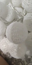 Lights-String Garland Cotton-Ball Led Wedding Party Christmas Outdoordiy Holiday 5M Crib