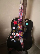 Ends-Strap Flowers Electric-Guitar-Strap Acoustic Vintage Stripes 5-Colors Embroidery-Fabrics