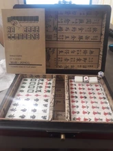 Mahjong-Set Game-Board Chinese-Toy Gambling Portable Party 144 with Box Tiles Numbered