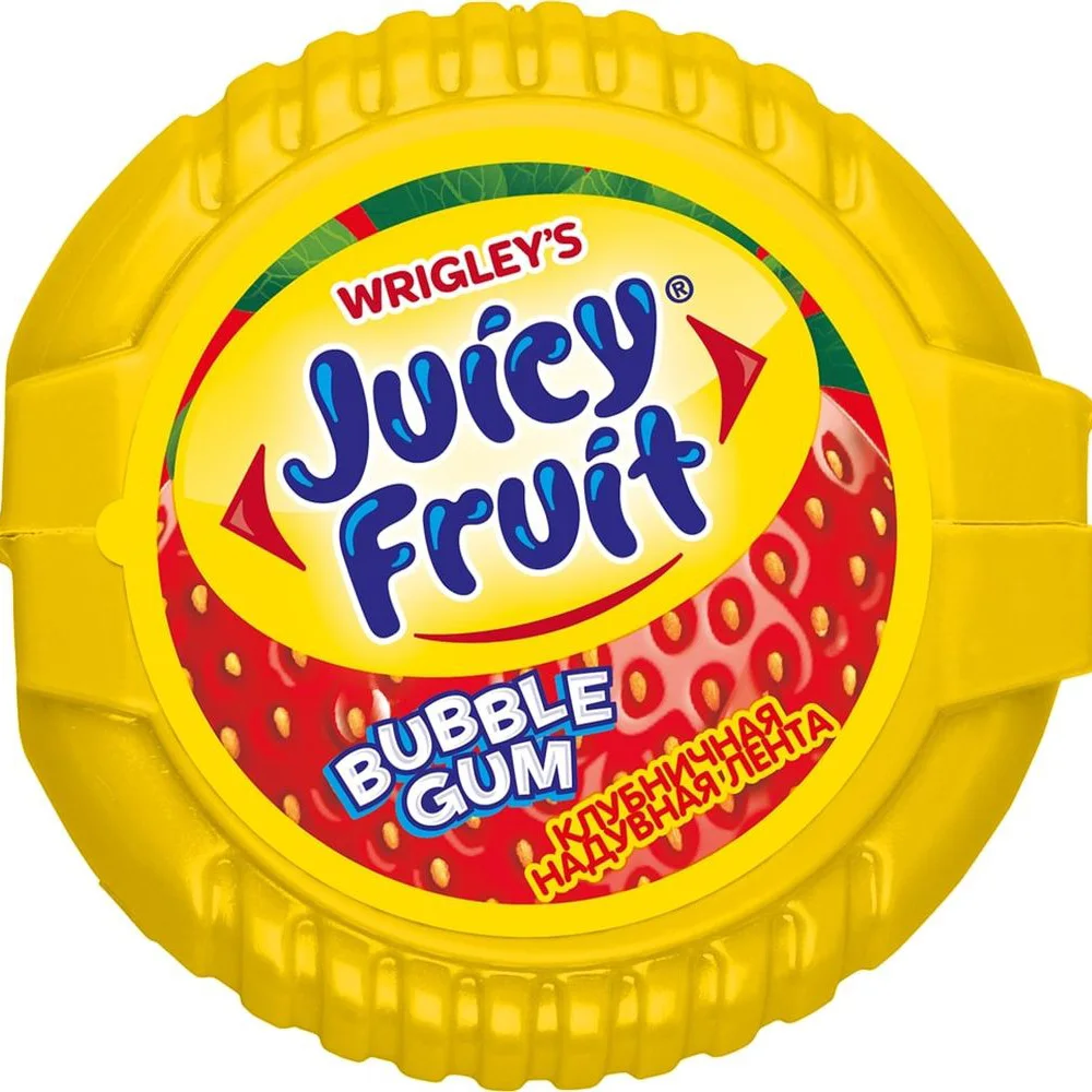 Juicy Fruit надувная лента Клубничная 8 шт 30 гр|Жевательная резинка| |
